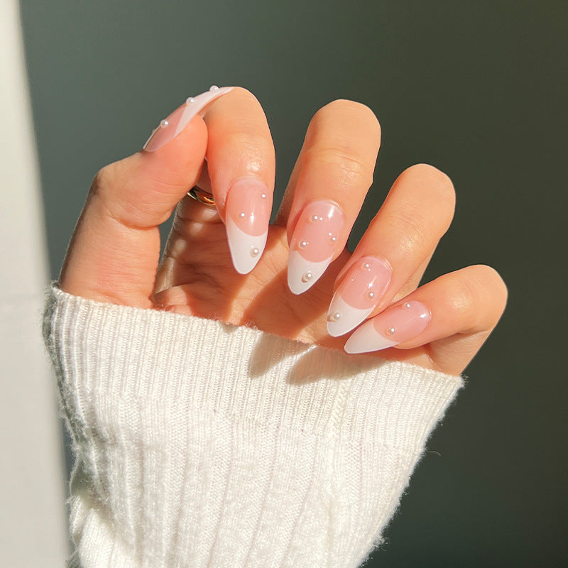 Artful acrylic nails with elegant French tip Kalsten