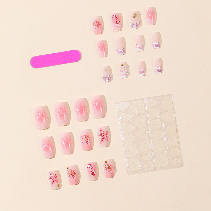 Artistic Floral Acrylic Nail Art Extensions Kalsten