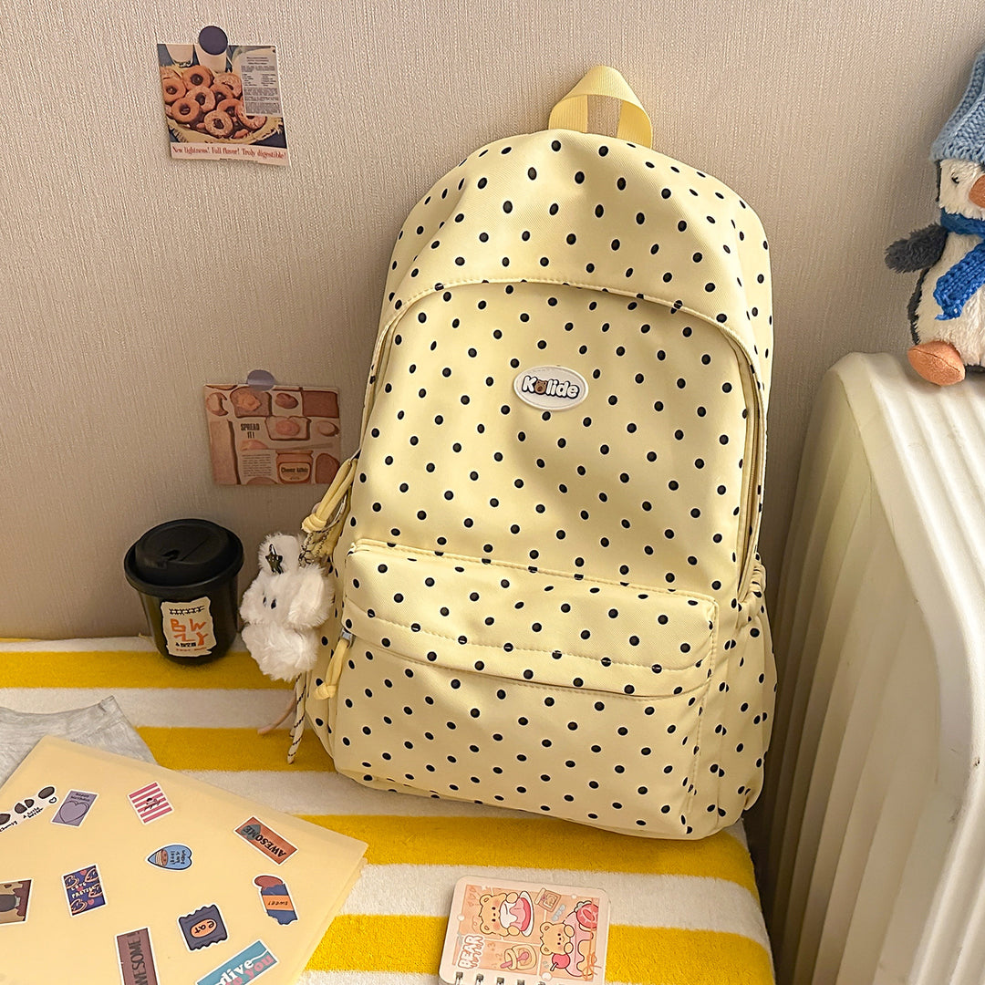 Stylish Polka Dot Lightweight Backpack Kalsten