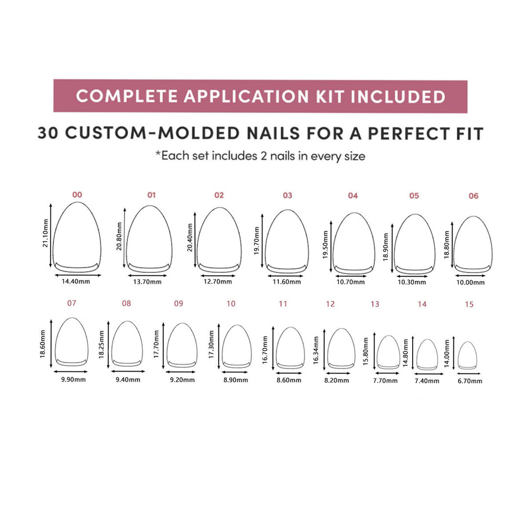 Premium Glossy Press-On Nail Set