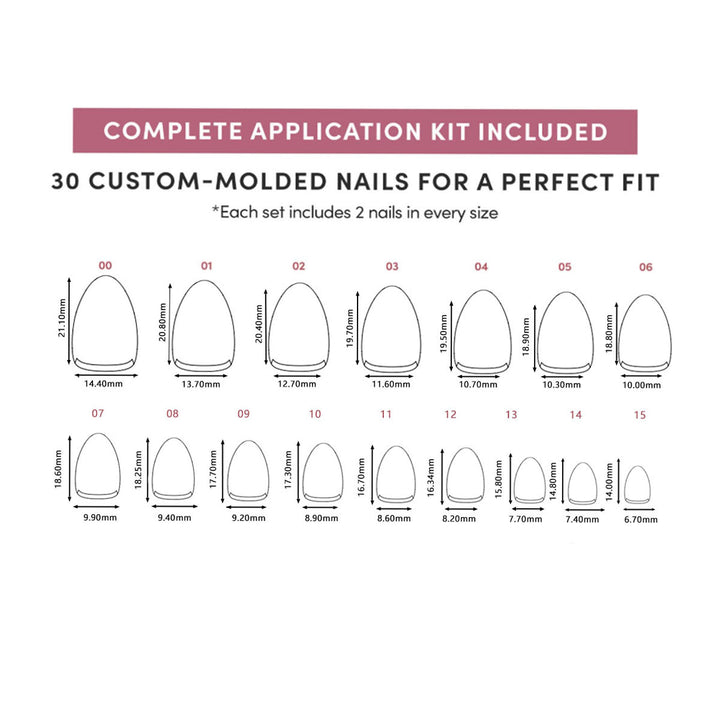 Premium Glossy Press-On Nail Set