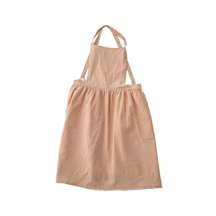 Casual apron dress with adjustable straps, gathered waist and side pockets Kalsten