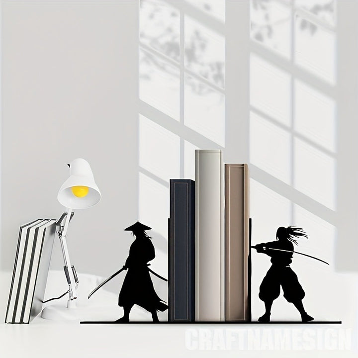 Samurai-Themed Decorative Bookends