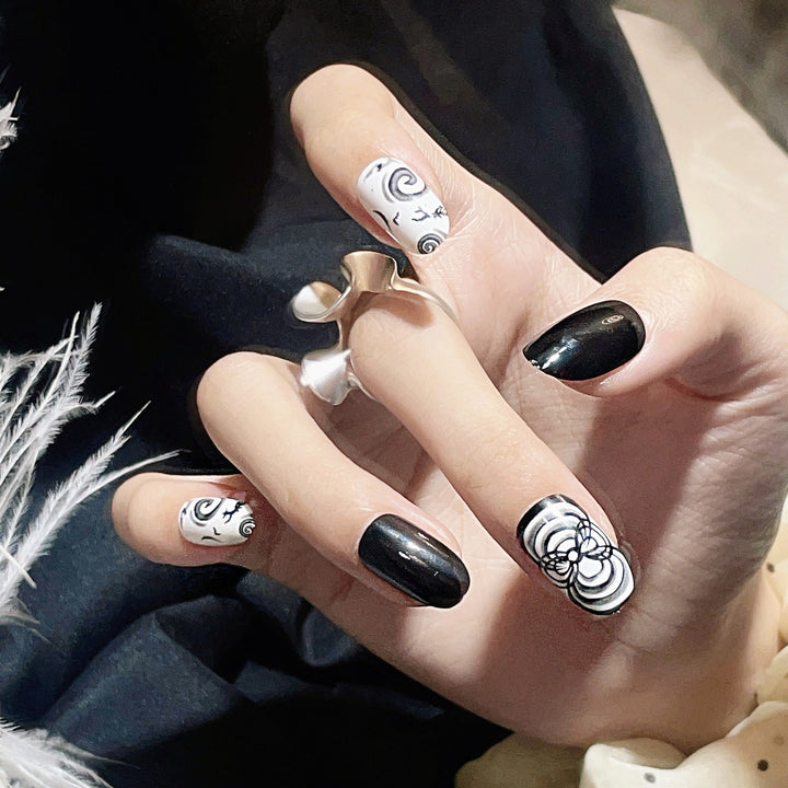 Artistic Patterned Press-On Nail Set