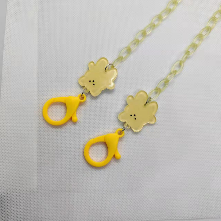 Playful glasses holder chain with floral motif Kalsten