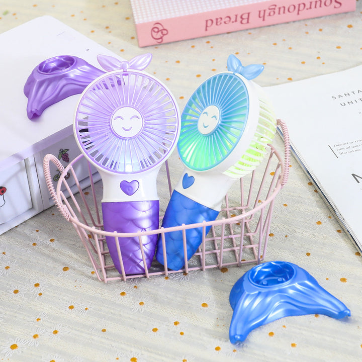 Women Portable Handheld Fan with Mermaid Design Kalsten