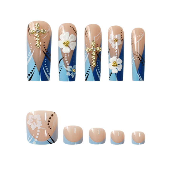 Floral Elegance Acrylic Nail Set Kalsten