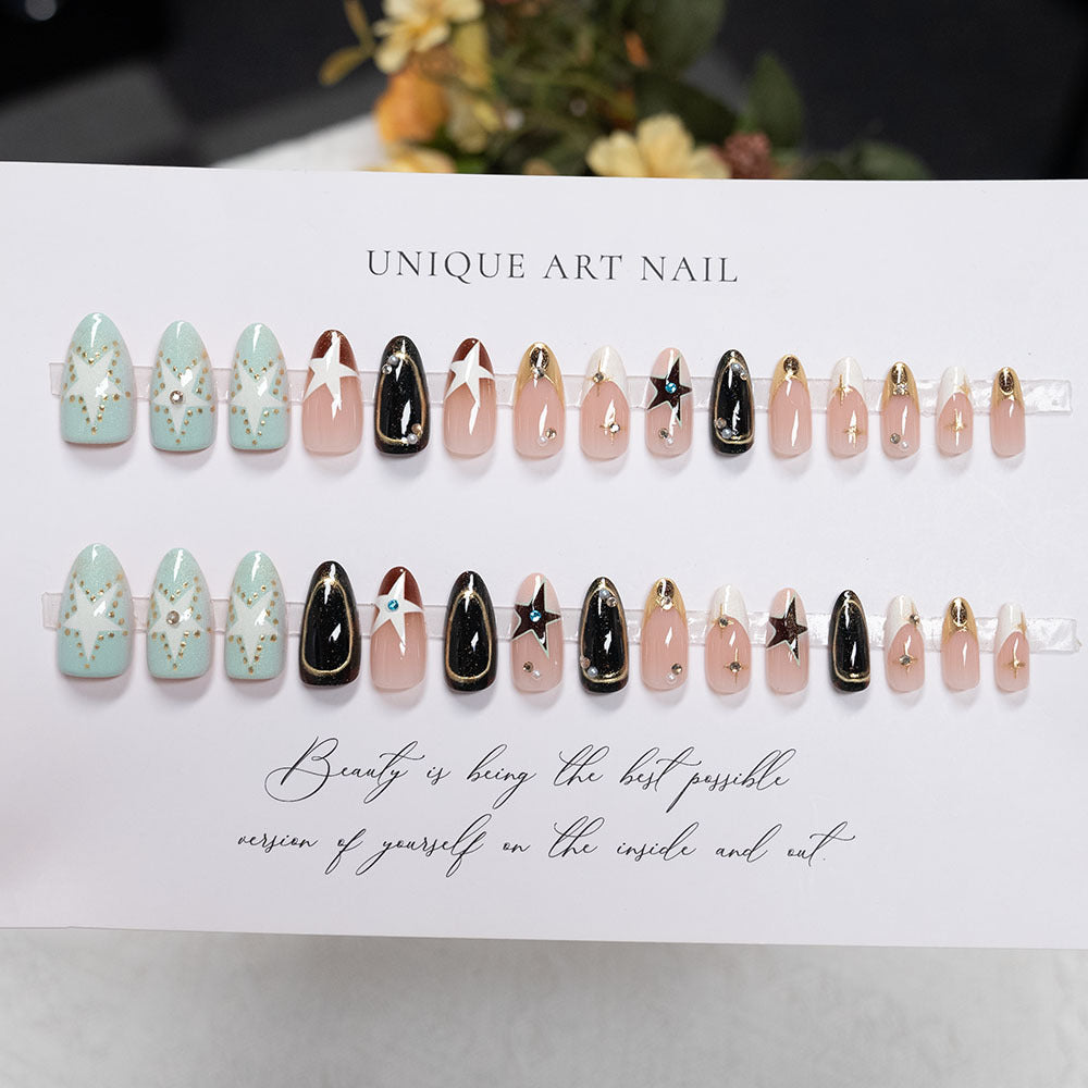 Unique Artistic Press-On Nails