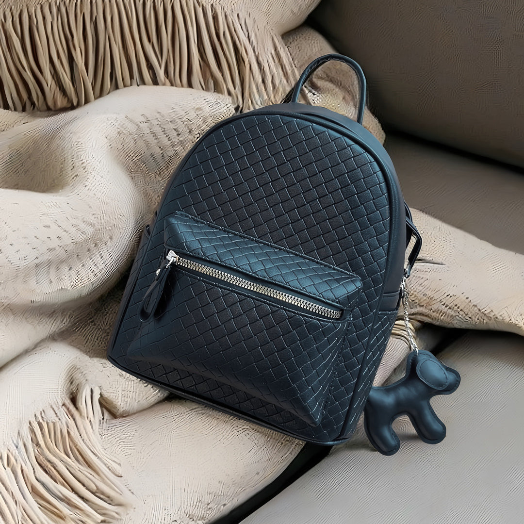 Woven Leather Mini Backpack Kalsten