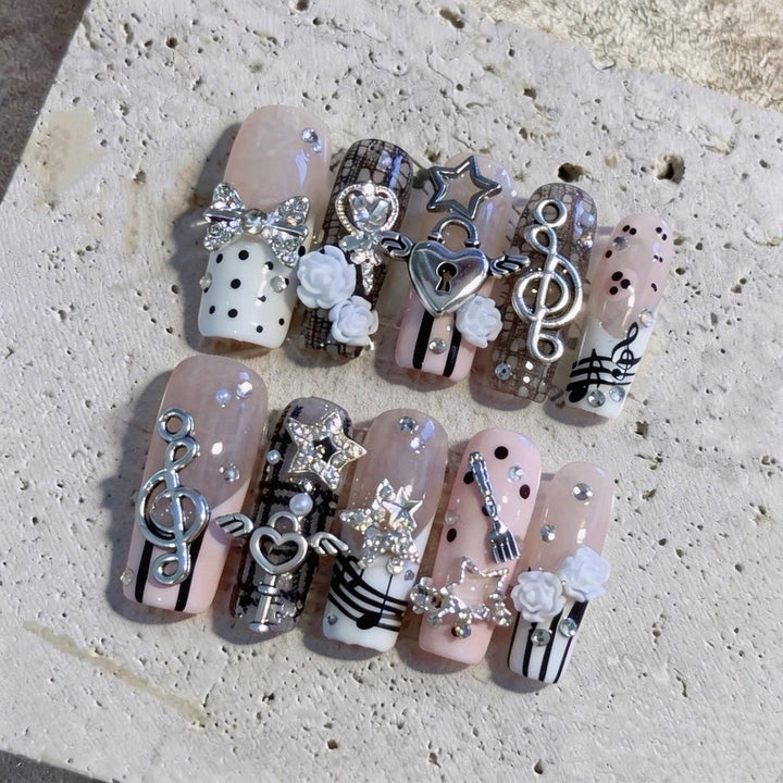 Thematic Decorative Press-On Nail Set