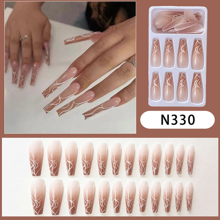 Artistic Floral Press-On Nail Tips