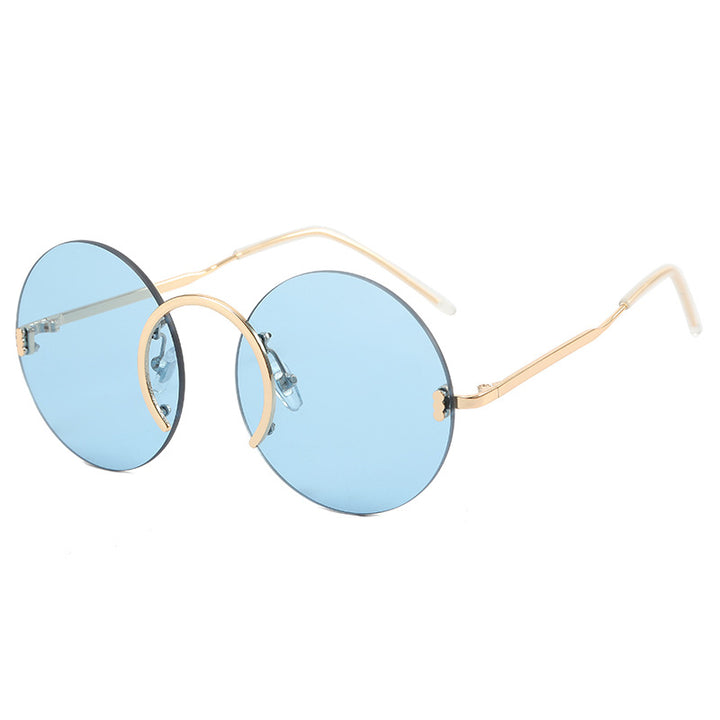 Women's fashionable round sunglasses with innovative metal frame Kalsten