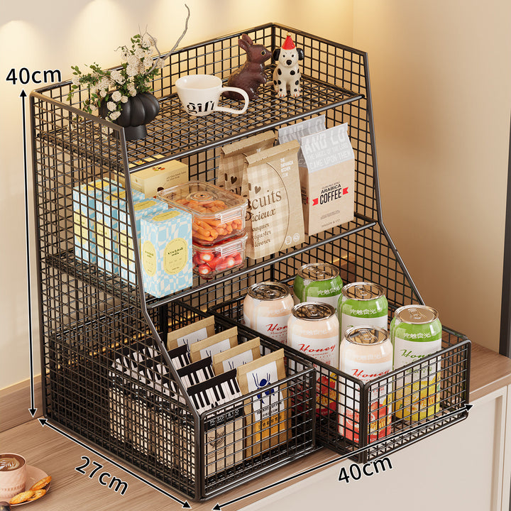 Rustic Two-Tier Storage Shelf Kalsten