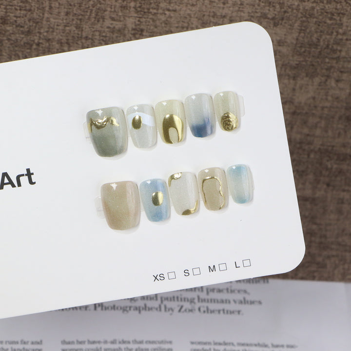 Artistic Marble Effect Press-On Nail Set Kalsten
