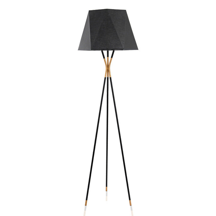 Modern Geometric Floor Lamp with Tripod Base