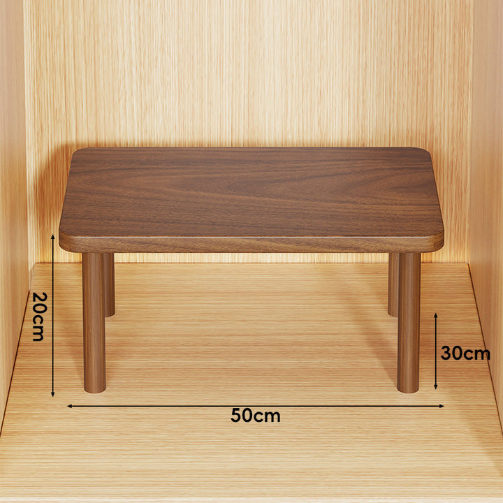 Adjustable Multi-Height Wooden Monitor Riser and Desktop Shelf