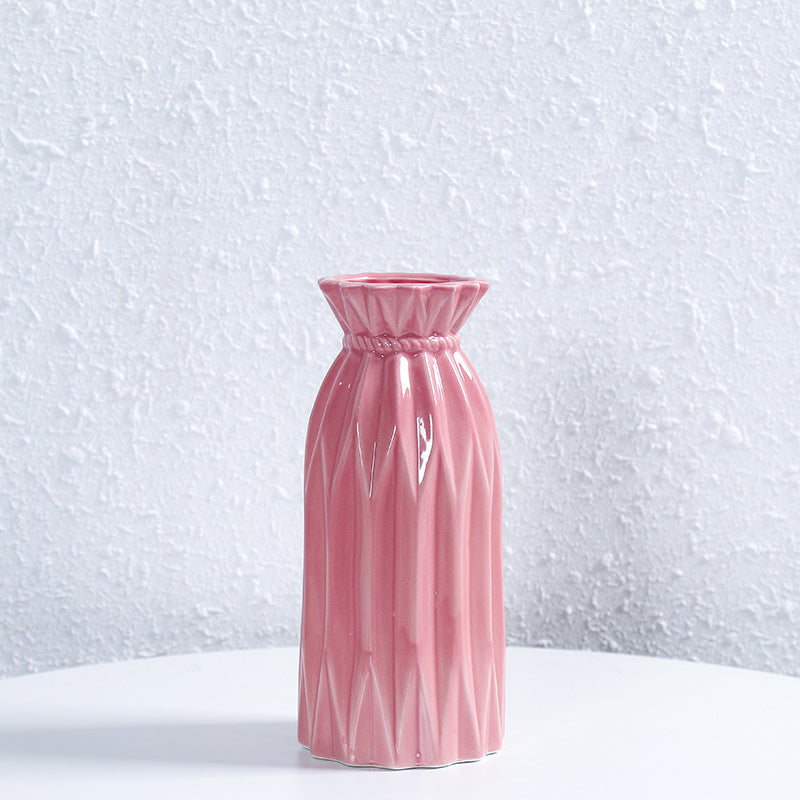 Elegant Textured Ceramic Flower Vase Kalsten 1790310307