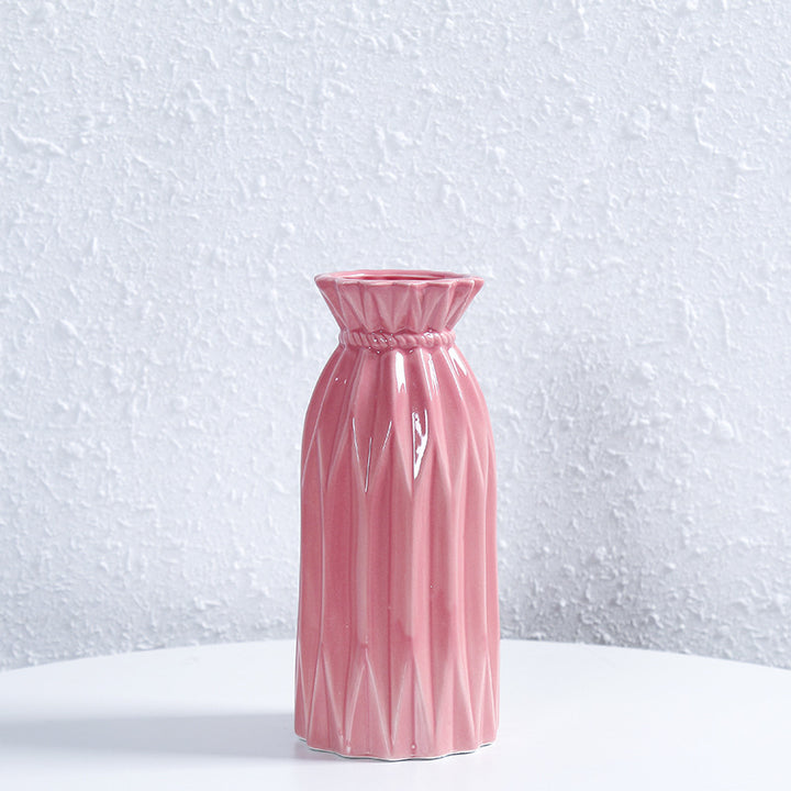 Elegant Textured Ceramic Flower Vase Kalsten 1790310307