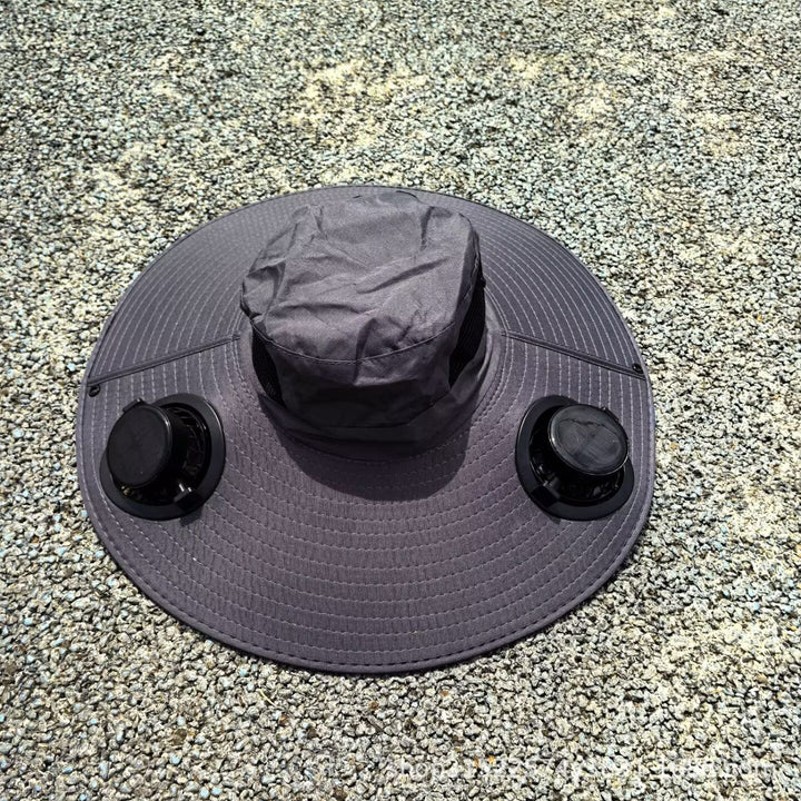 air-cooled sun hat with removable USB fans and wide neck protection Kalsten