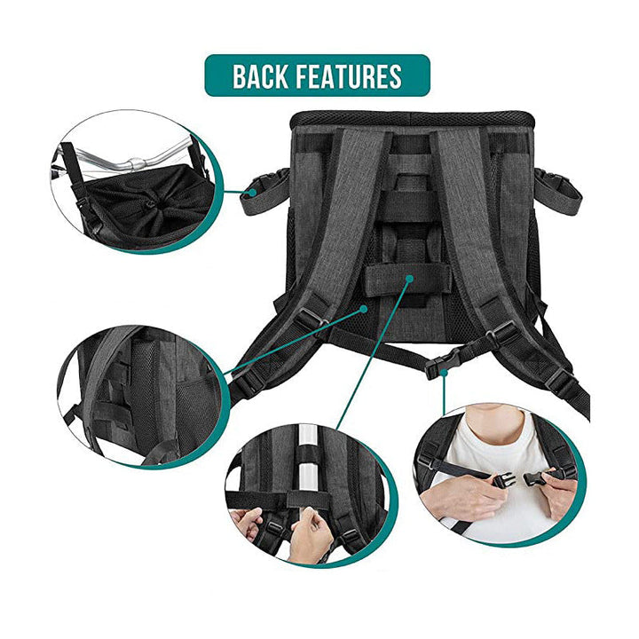 collapsible pet bicycle basket with safety tether breathable mesh and storage pockets Kalsten