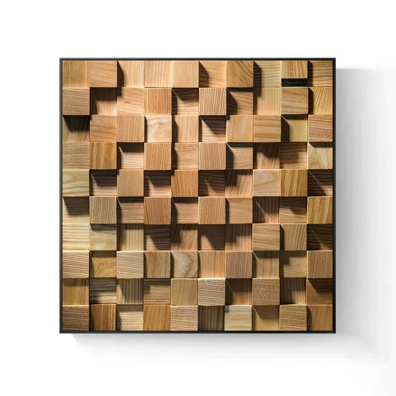 Wooden Cubism Wall Art
