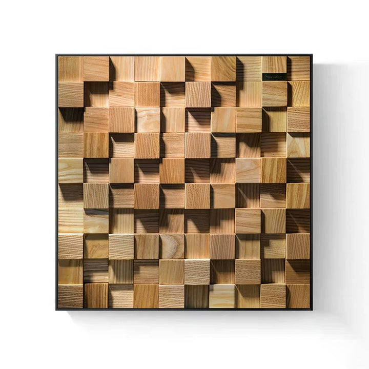 Wooden Cubism Wall Art