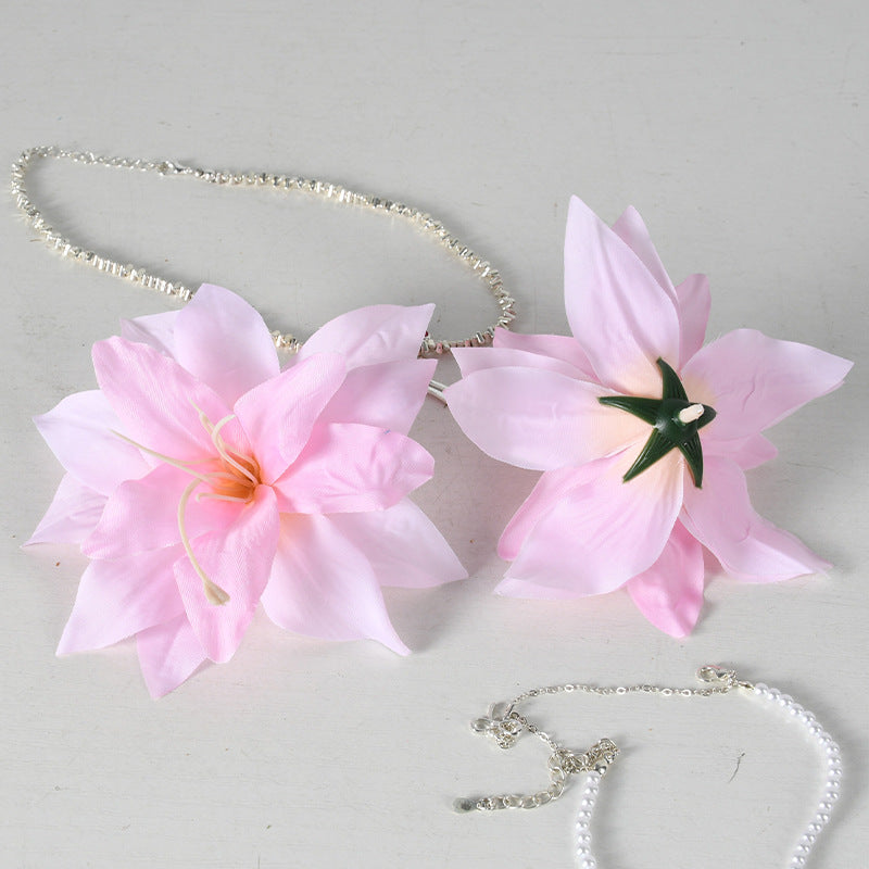 Floral Accent  Hair Clips