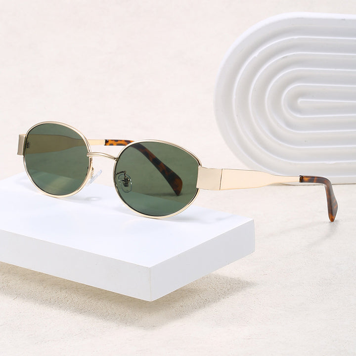 Oval sunglasses with elegant metal frame Kalsten