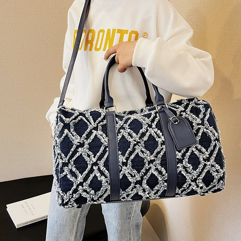 Textured Pattern Travel Duffle Bag Kalsten