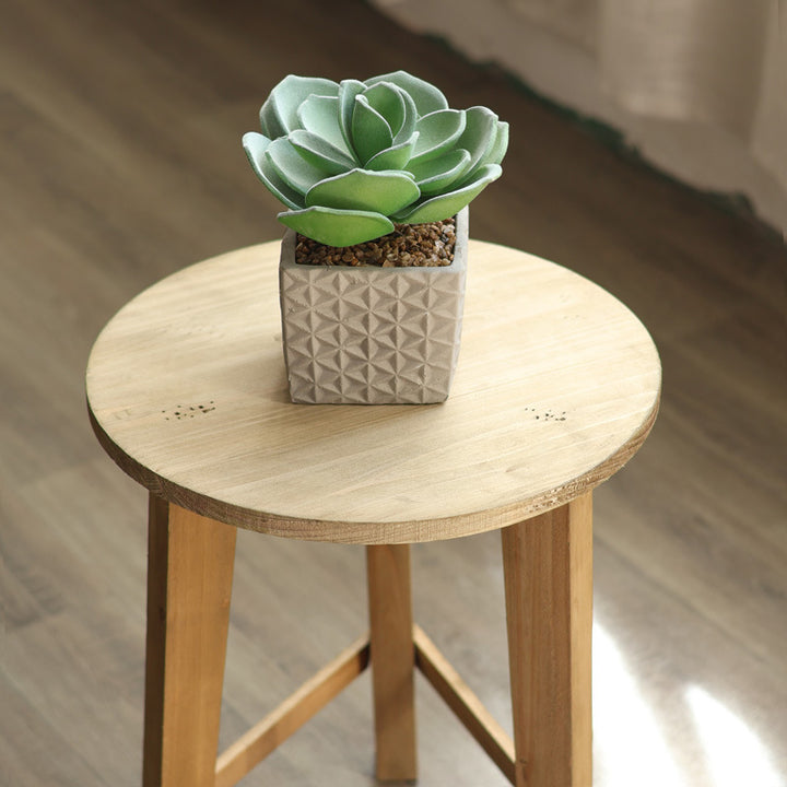 Rustic stool made of solid wood Kalsten