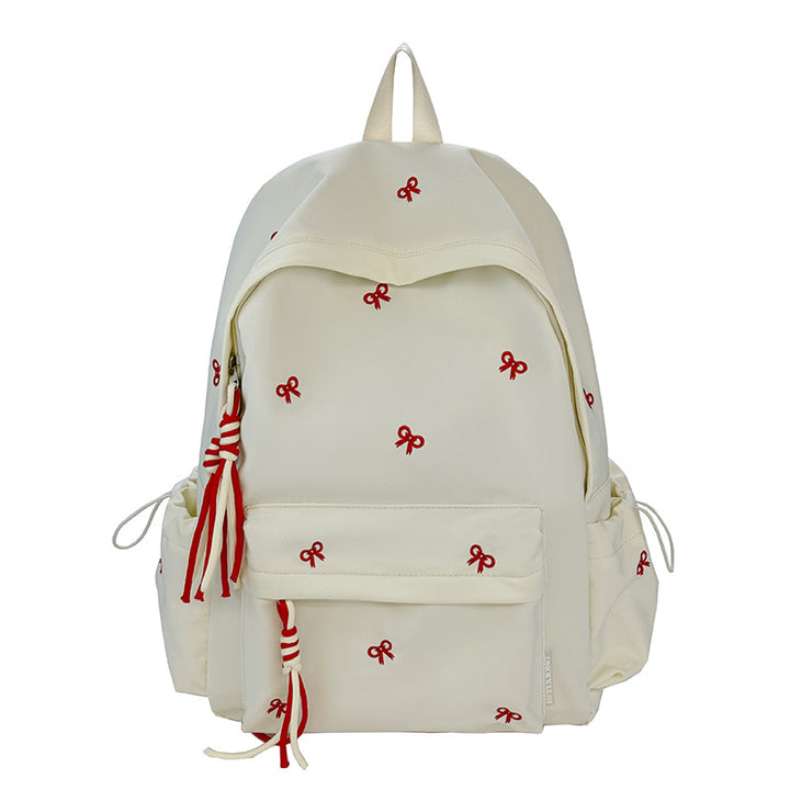 Backpack with Charming Bow Design and Practical Compartments Kalsten