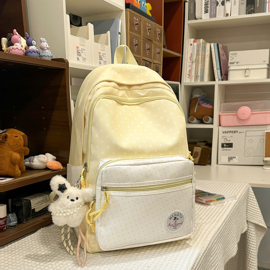 Whimsical Star-Patterned School Backpack Kalsten