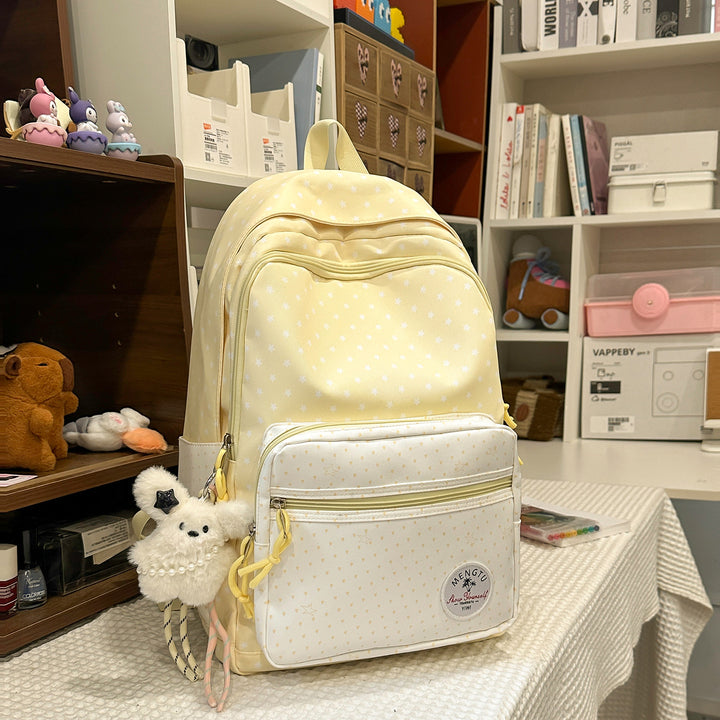 Whimsical Star-Patterned School Backpack Kalsten