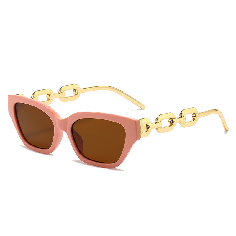 Ladies fashionable Cat-Eye sunglasses with luxurious chain frame Kalsten