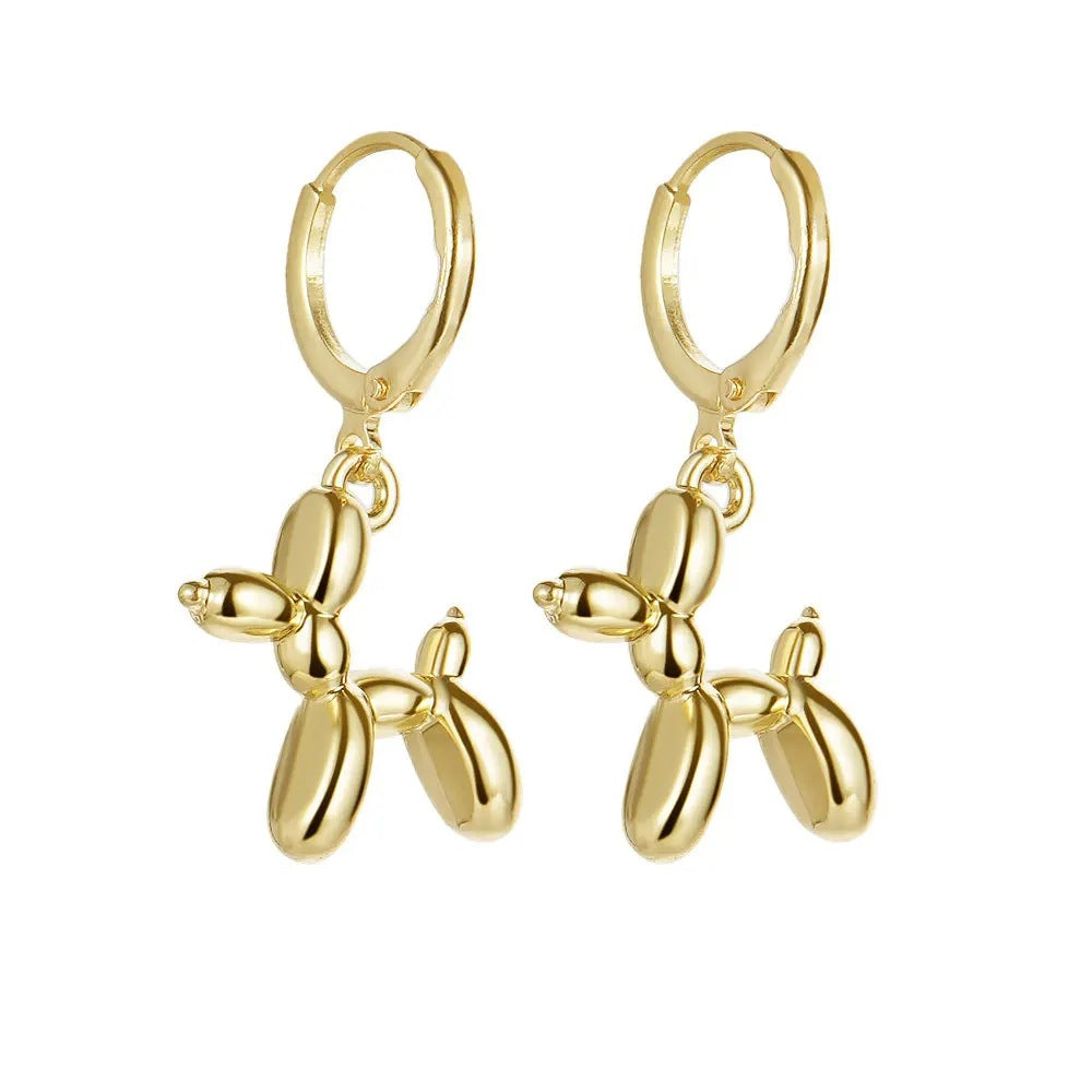 Playful Dog Pet Earrings Made of High-Quality Metal Kalsten