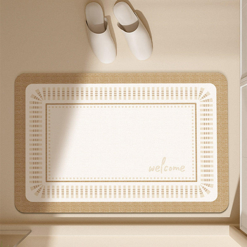 Rectangular Low-Pile Absorbent Anti-Slip Welcome Entrance Doormat