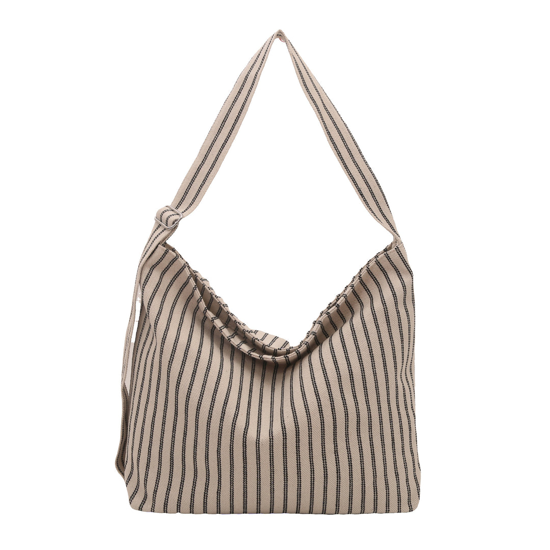 Casual Striped Canvas Tote Bag Kalsten