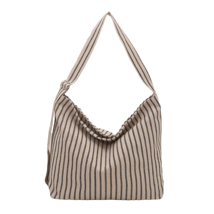 Casual Striped Canvas Tote Bag Kalsten