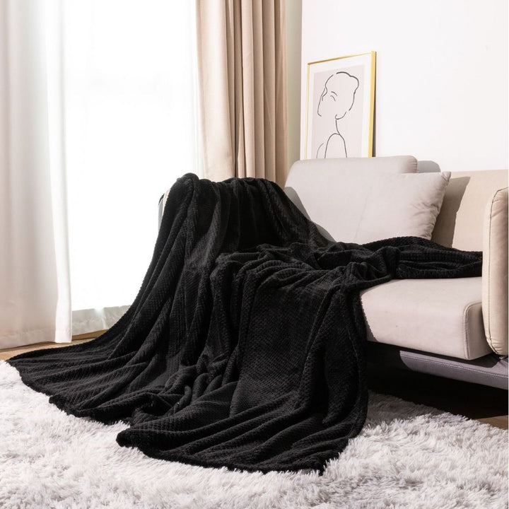 Textured Knit Throw Blanket