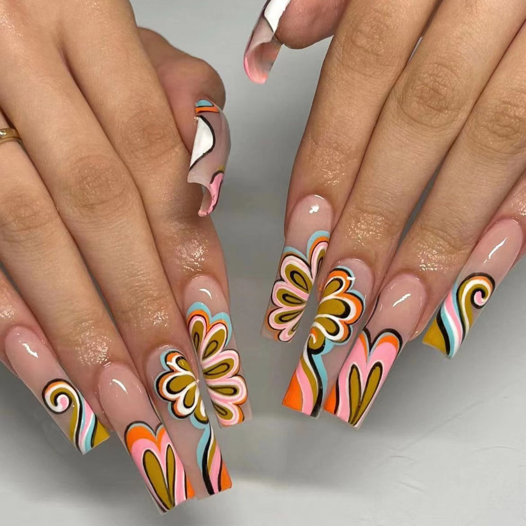 Creative Floral Pattern Nail Art Kalsten