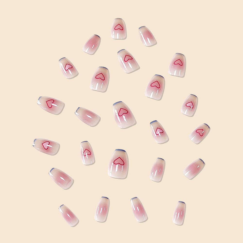 Artistic Heart Accent Press-On Nail Art