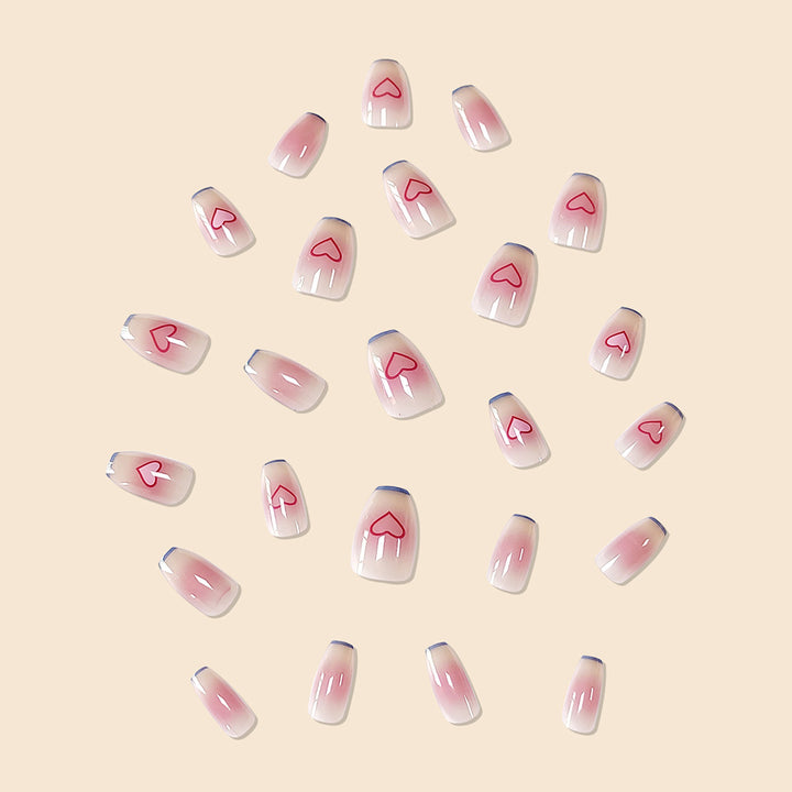 Artistic Heart Accent Press-On Nail Art