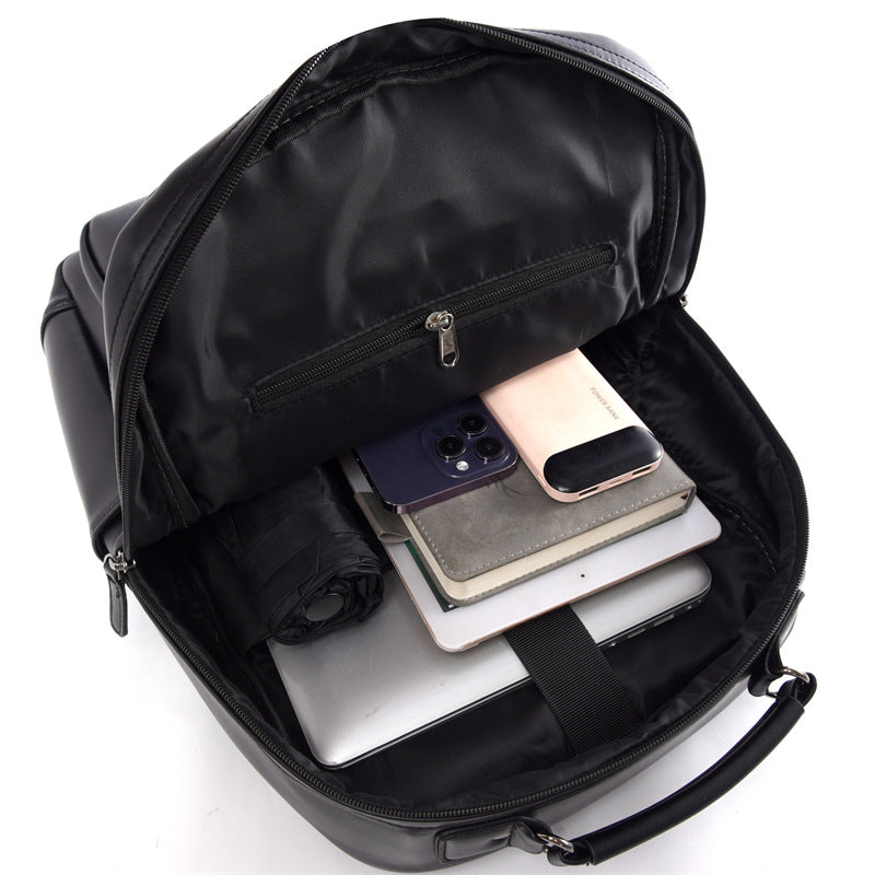 Stylish Multi-Compartment Leather Backpack Kalsten