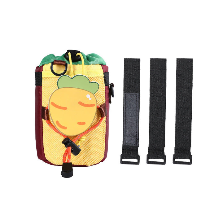 insulated kids water bottle carrier with drawstring closure and three universal attachment straps Kalsten