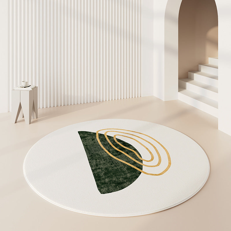 Round Graphic Area Rug Kalsten