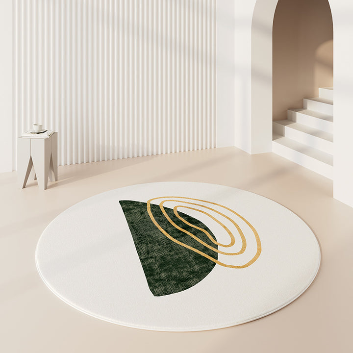 Round Graphic Area Rug Kalsten