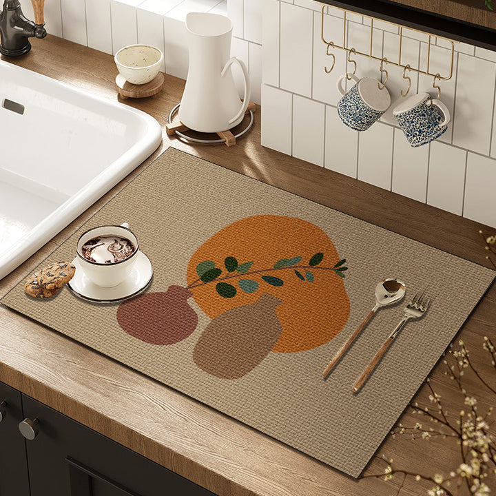Artistic Floral Kitchen Mat Kalsten