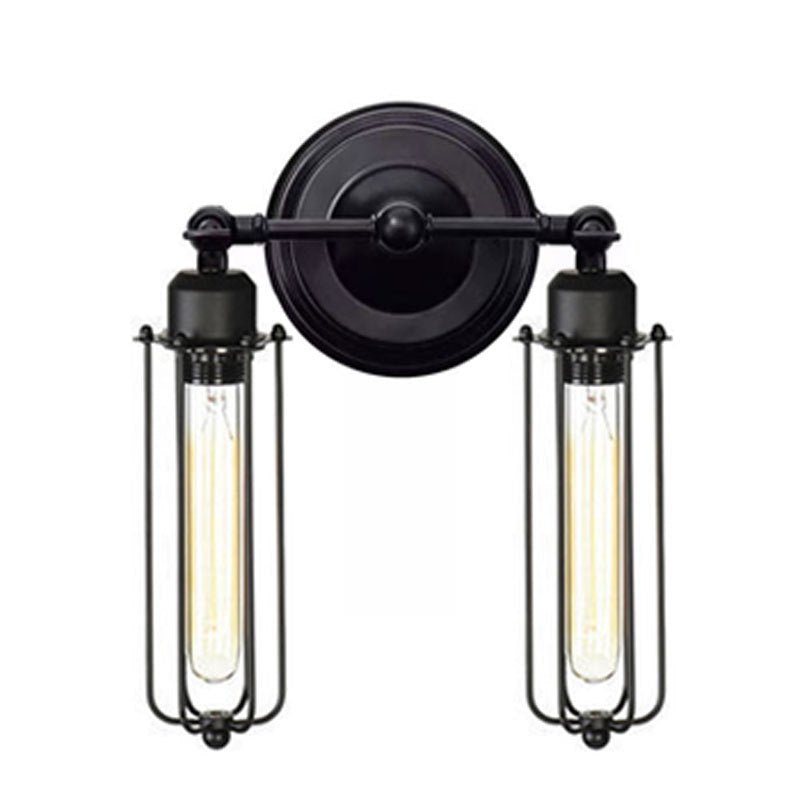 Industrial Style Double-Bulb Wall Light