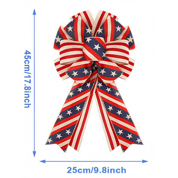 Unisex nan patriotic burlap bow with long tails for wreaths doors and patriotic home decor Kalsten