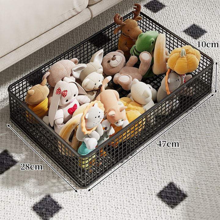 Rectangular Metal Mesh Organizer Basket for Toys & Home Storage
